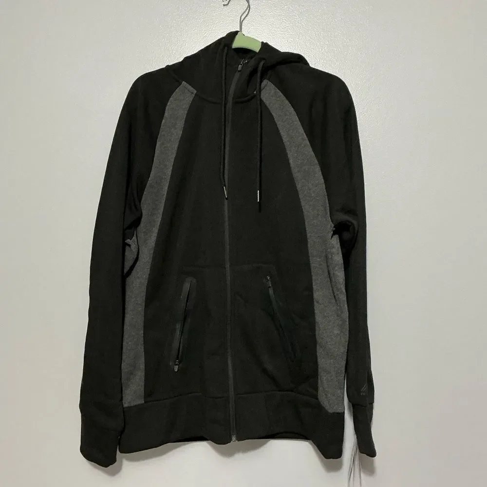 RBX Men’s Full Zip Hoodie In Black Training Active Jacket Size XL NWT